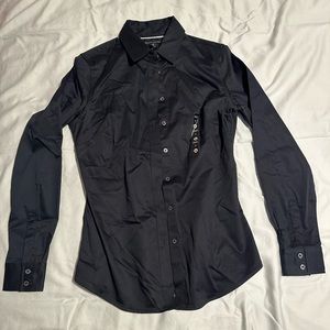 black button down